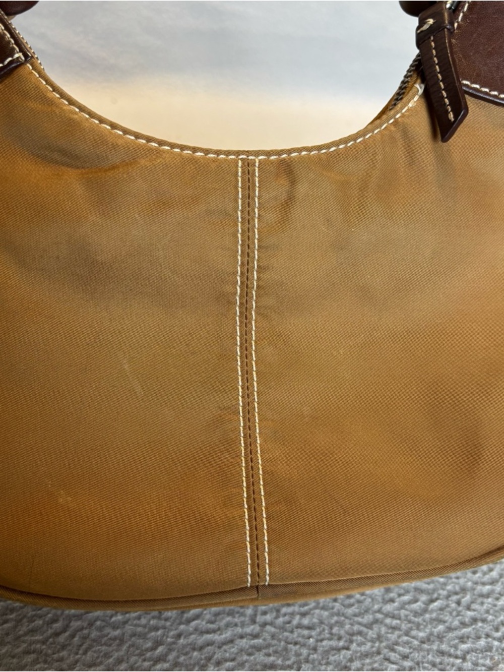 Dooney & Bourke Wayfarer Brown Canvas Nylon Hobo Shoulder Bag - Picture 4 of 15